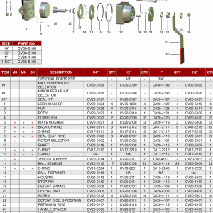 DEENPU 3000 PSI 4-Way 3-Position Shear-Seal Selector Hydraulic Control Valve - 1/4 to 1-1/2 inch sizes for BOP function control