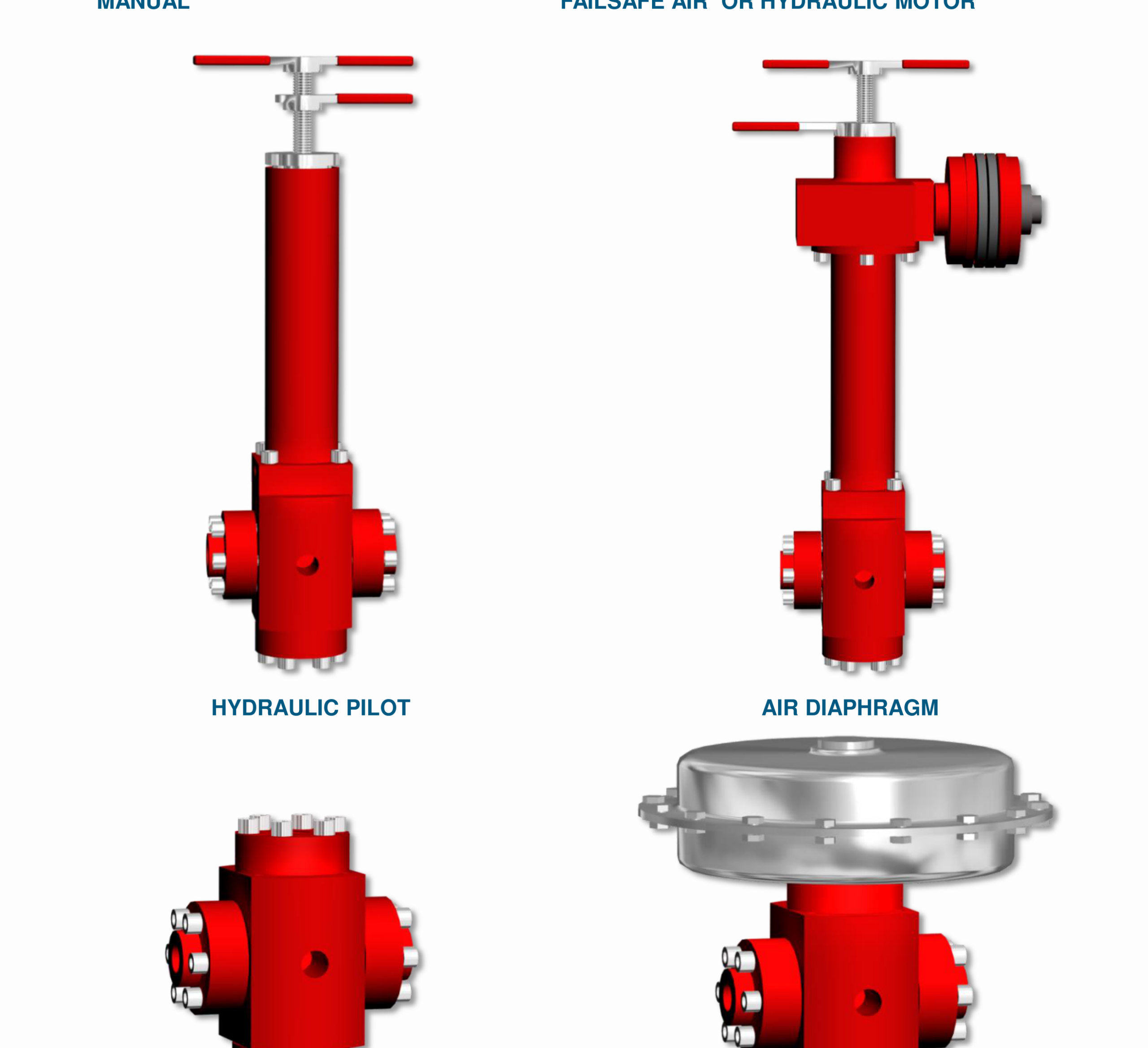 DEENPU Hydraulic Regulator Valve 3/8 inch - 3000-5000 PSI inlet, 0-3500 PSI outlet, manual, air pilot, hydraulic pilot, diaphragm and failsafe configurations