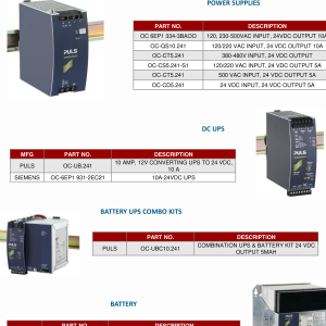 DEENPU Power Supplies and UPS - 24VDC output, 5-10A, 120-500VAC input, DC UPS with battery backup for BOP electronic control systems