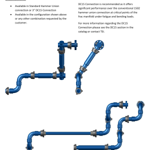 DEENPU Pump Truck Manifold - 3 inch 1502 and DC15 connections for frac pump truck manifold assemblies with superior fatigue performance